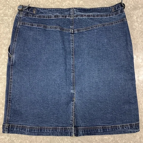 Lauren Jeans Co. Ralph Lauren High Waisted Stretch Denim Skirt, Size 12 - Picture 2 of 9